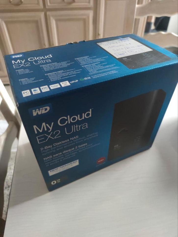 Nas Wd mycloud ex2 ultra avec 2 disques WD red Nas 4to, Computers en Software, NAS, Ophalen of Verzenden