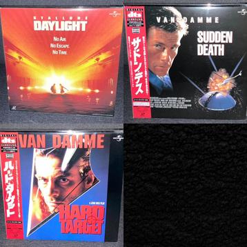 3x DTS laserdisc NTSC: Daylight, Sudden Death, Hard Target, Verzamelen, Film en Tv, Ophalen of Verzenden, Zo goed als nieuw, Film