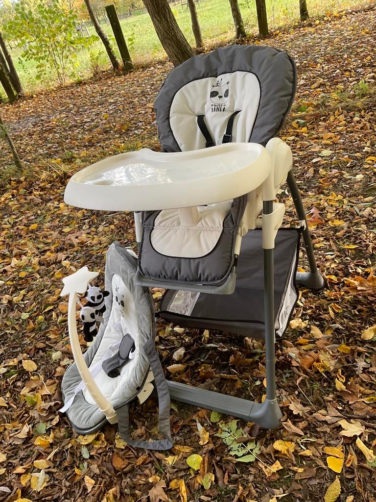 Chaise haute évolutive Hauck au motif « panda », Kinderen en Baby's, Kinderstoelen, Zo goed als nieuw, Ophalen