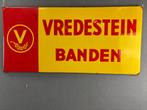 Vredestein banden Langcat Bussum emaille reclamebord, Ophalen of Verzenden, Zo goed als nieuw, Reclamebord