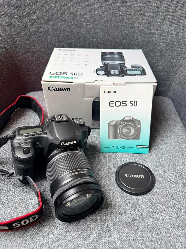 CANON EOS 50D Camera met 18-200 lens, Audio, Tv en Foto, Fotocamera's Digitaal, Gebruikt, Compact, Canon, Ophalen