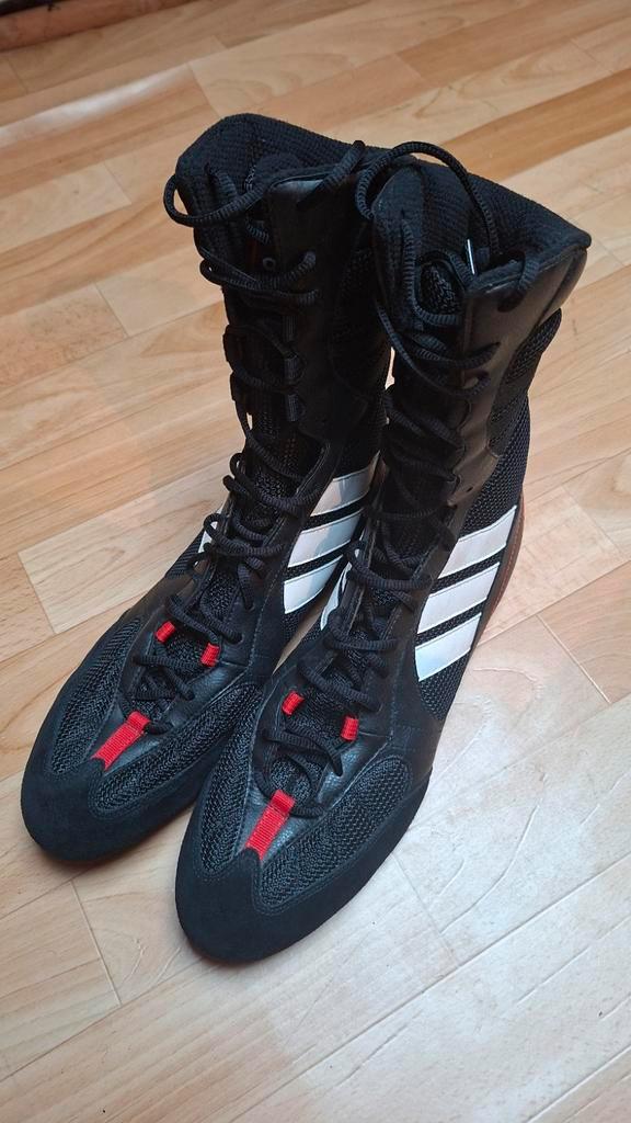 Bottes De Boxe Vintage Année 2003 Adidas Tygun - Taille 46, Sports & Fitness, Boxe, Comme neuf, Chaussures de boxe, Envoi