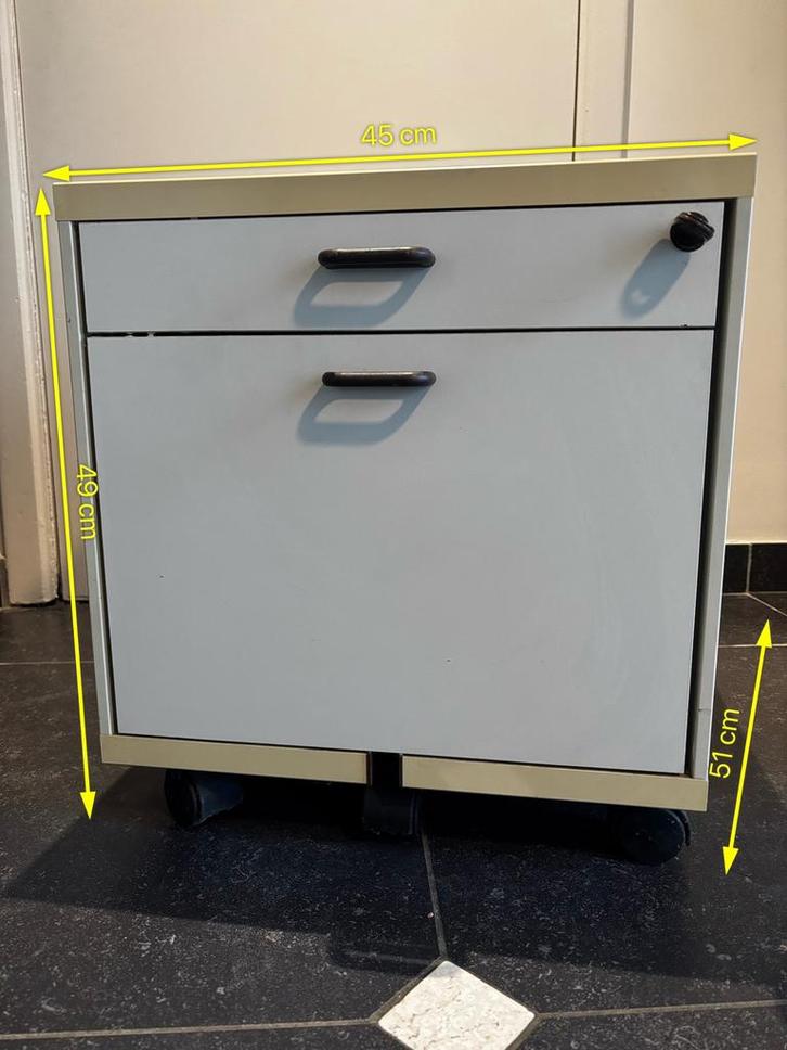 Rolkast met 2 laden — bureau/opbergruimte, Huis en Inrichting, Bureaus, Gebruikt, Bureau, Ophalen