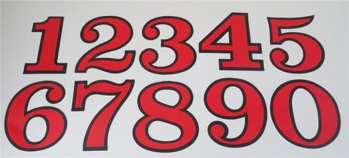 Racenummers sticker Rood/Zwart, Verzamelen, Stickers, Nieuw, Verzenden
