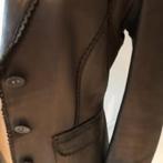 Gevoerde donkerbruine vest in zacht leder, Kleding | Dames, Jasjes, Kostuums en Pakken, Ophalen, Zo goed als nieuw, Maat 36 (S)