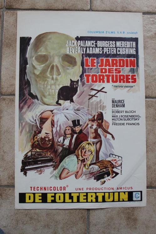 filmaffiche Torture Garden 1967 Peter Cushing filmposter, Collections, Posters & Affiches, Comme neuf, Cinéma et TV, A1 jusqu'à A3