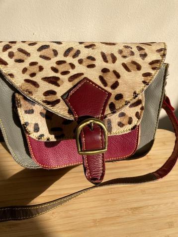 Lederen handtas, multi color, pièce unique beschikbaar voor biedingen