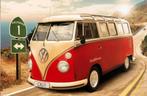 XL Poster van rood VW camper busje, Verzamelen, Ophalen of Verzenden, Huis en Inrichting