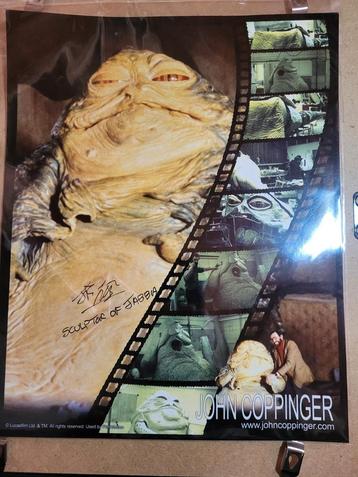 Foto Jabba de Hutt uit Star Wars, met handtekening, Enlèvement, Comme neuf