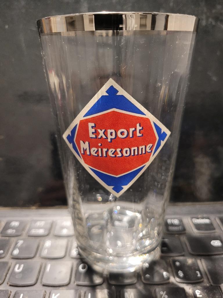 ancien verre à facettes bière export meirsonne 13.5cm, Collections, Marques de bière, Enlèvement ou Envoi, Comme neuf, Verre ou Verres