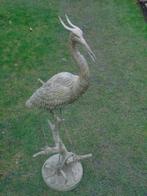 reiger in groen gepatineerd brons, waterstraal, ware grootte, Ophalen, Nieuw, Overige materialen, Fontein