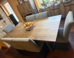 uitschuifbare eettafel, Huis en Inrichting, Tafels | Eettafels, Ophalen, 100 tot 150 cm, 200 cm of meer, Zo goed als nieuw