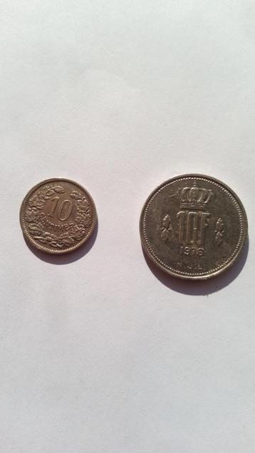 Lot  de 9 anciennes pièces de monnaie