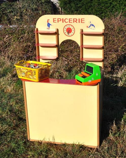 jouet d'enfant vintage magasin epicerie + accessoires, Antiek en Kunst, Antiek | Speelgoed, Ophalen of Verzenden