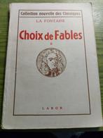 CHOIX DE FABLES II, Antiquités & Art, Antiquités | Livres & Manuscrits, La Fontaine, Enlèvement ou Envoi