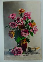 vieille carte postale fleurs roses, Collections, Envoi, Affranchie, Autres thèmes