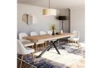 Table extensible 200/240x100 bois et métal, Maison & Meubles, Tables | Tables à manger, Enlèvement ou Envoi, Comme neuf, Métal