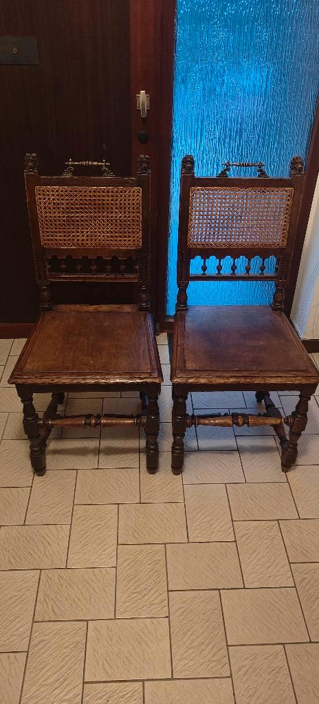 Chaises anciennes en bois — style néo-renaissance, Antiquités & Art, Antiquités | Meubles | Chaises & Canapés, Enlèvement