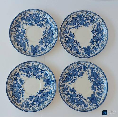 4 sous-tasses Boch Frères Dragon, Antiek en Kunst, Antiek | Servies los, Ophalen of Verzenden