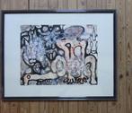 KoBass, Koen Bassez, GT, 73 x 57 cm, De verschijning '72, Antiek en Kunst, Kunst | Schilderijen | Modern, Ophalen