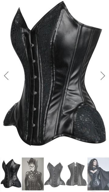 Corset Story Overbust PVC Corset with Hip Panels – 34", Corset Story, Enlèvement ou Envoi, Noir, Body ou Corset