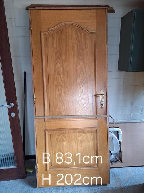 Eiken deuren, Doe-het-zelf en Bouw, Deuren en Vliegenramen, Zo goed als nieuw, Glas, Ophalen
