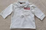 Polo blanc à longues manches - Taille 62 - Benetton - NEUF, Kinderen en Baby's, Babykleding | Maat 62, Ophalen, Nieuw, Shirtje of Longsleeve