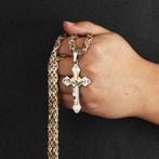 Collier croix avec Jésus ( plaqué or ), Bijoux, Sacs & Beauté, Autres matériaux, Avec pendentif, Enlèvement ou Envoi, Neuf