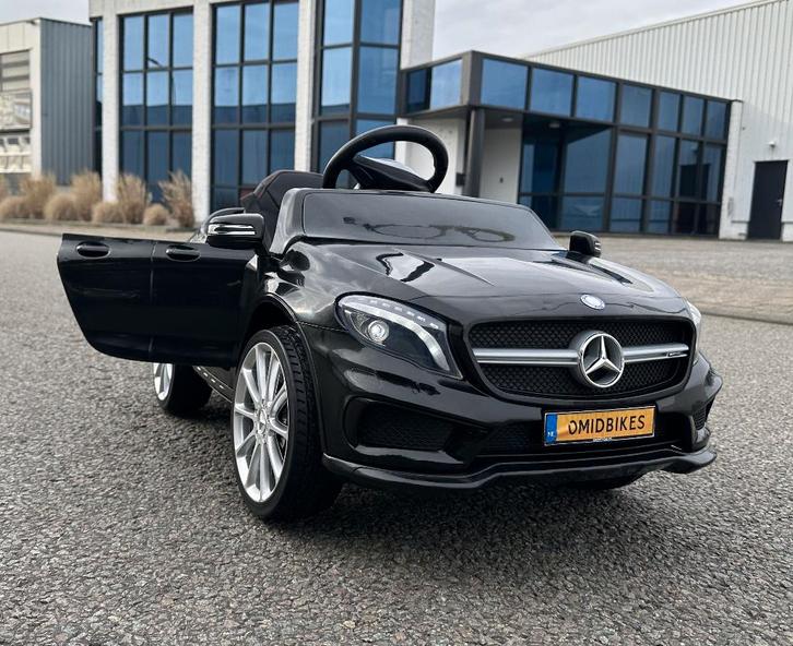 Kinder Accu Auto GLA45 AMG 12v zwart Of Wit RC- Leder zit, Kinderen en Baby's, Speelgoed | Buiten | Voertuigen en Loopfietsen
