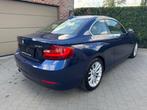 BMW Coupé 218iA Sport,GARANTIE,AIRCO,CRUISE,LED,NAVI,PDC,USB, 4 zetels, 2 Reeks, Blauw, Leder en Stof