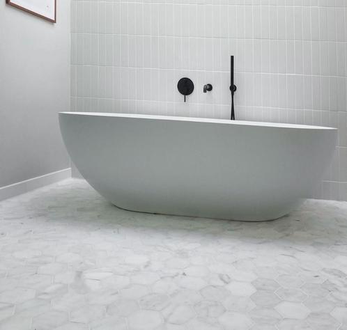 Hexgon Marmer Bianco Carrara Chiaro 150x150mm, Doe-het-zelf en Bouw, Tegels, Nieuw, Wandtegels, Marmer, Minder dan 20 cm, Minder dan 20 cm