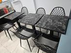 Lots de 5 tables et 10 chaises horeca en excellent état, Ophalen, Gebruikt
