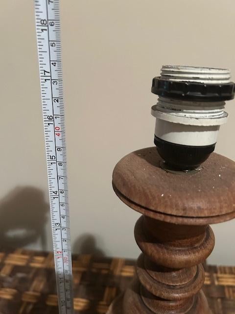 Houten Lampenhouder, Maison & Meubles, Lampes | Lampes de table, Utilisé, Moins de 50 cm, Bois, Enlèvement