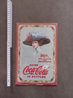 Een ijzeren plakkaat van coca cola, Reclamebord, Ophalen of Verzenden, Zo goed als nieuw