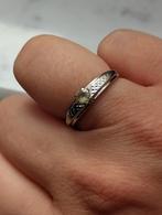 Bague solitaire plaqué or blanc Taille 52 vintage année 70, Bijoux, Sacs & Beauté, Bijoux anciens, Enlèvement, Autres matériaux