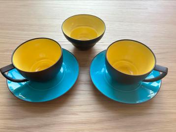 2 kopjes  en kommetje Waechtersbach beschikbaar voor biedingen