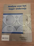 Boek Analyse voor het hoger onderwijs, Verzenden, Zo goed als nieuw, Hoger Onderwijs, Van In