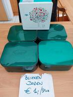 Vierkante blikken dozen, Verzamelen, Ophalen of Verzenden, Gebruikt