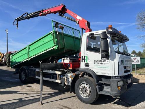 Iveco Eurocargo 190EL25 KIPPER + KRAAN HMF 1310 K2 (8,3m) -, Auto's, Vrachtwagens, Bedrijf, Te koop, Elektrische ramen, Iveco
