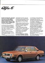 ALFA ROMEO 6,  1979, Boeken, Auto's | Folders en Tijdschriften, Ophalen of Verzenden, Zo goed als nieuw, Alfa Romeo