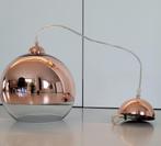 3 x Bol hanglamp LUX, koper ophangpendel, klaar glas, 25cm, Enlèvement, Utilisé, Verre, 75 cm ou plus