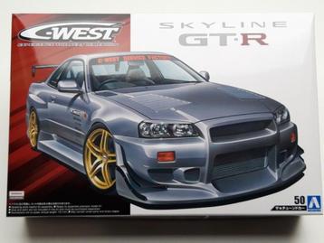 Modelbouw Nissan Skyline GT-R BNR34 C-West – bouwmodel 1:24 disponible aux enchères