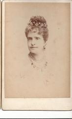 kabinetsfoto Margherita of Savoy koningin italie eind 1800, Collections, Maisons royales & Noblesse, Enlèvement ou Envoi, Comme neuf