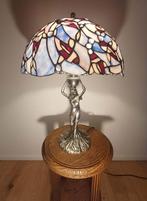 Lampe style Tiffany Fusco - Pied figuratif (Livraison Be), Enlèvement ou Envoi, Comme neuf, Verre, Tiffany