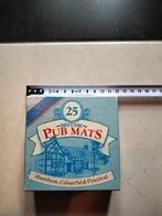 Bierviltjes: 25 original pub mats in doosje, Ophalen, Zo goed als nieuw, Viltje(s), Overige merken