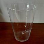 Vase de 28/19,5 en verre blanc transparent, Ophalen, Gebruikt, Wit, Glas