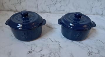 2 mini kookpannetjes Cocotte keramiek Fontignac-nieuw beschikbaar voor biedingen