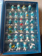 Verzamelbox met 28 smurfjes., Verzamelen, Smurfen, Gebruikt, Ophalen of Verzenden