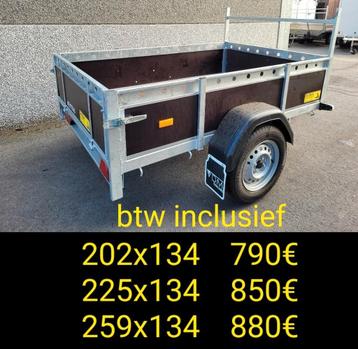 Aanhangwagen NIEUW meerdere soorten beschikbaar voor biedingen