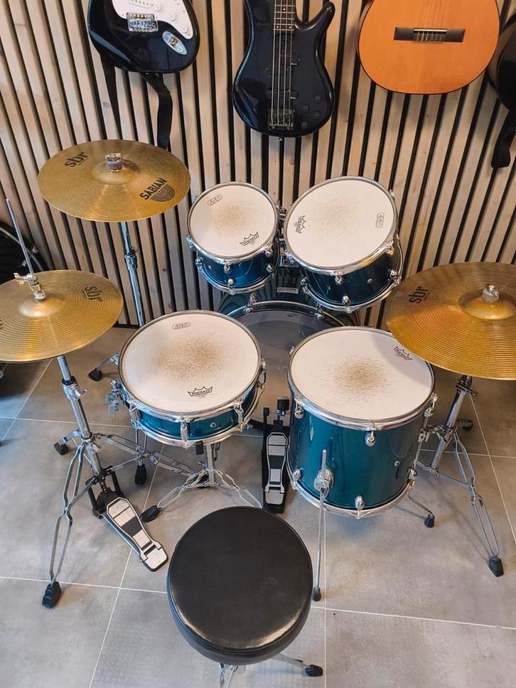 Adams vogue drumstel met sabian SBR cymbalen, Muziek en Instrumenten, Drumstellen en Slagwerk, Zo goed als nieuw, Ophalen